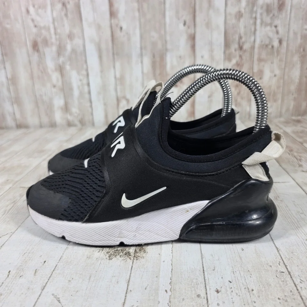 Nike Air Max 270 Extreme Kids Black White Slip On Sneakers CI1107-001 Size 2Y